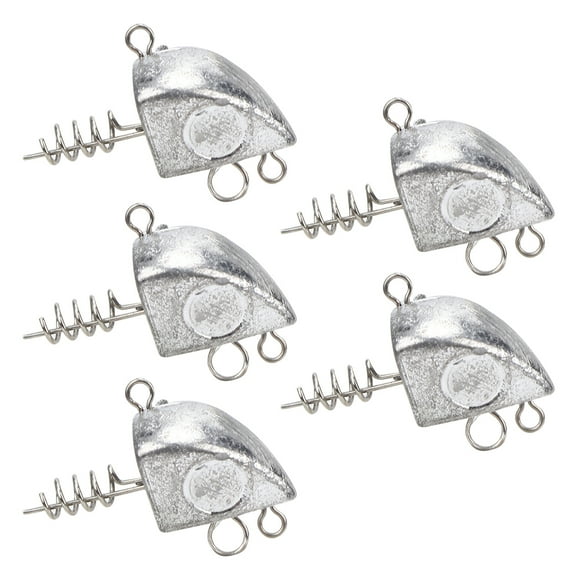 5Pcs Portable Metal Fish Heads Shape Fishing Weight Sinker Tackle Accessory40±5g