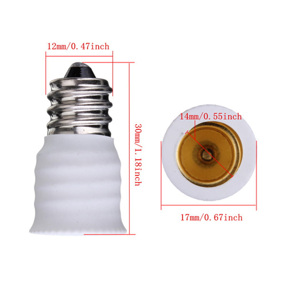 10pcs E12 to E14 Base Light Bulb converter Adaptor Adapter Converter Socket USA! 