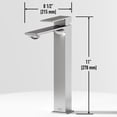 thumbnail image 2 of Vigo Vgt2085 Tarragona Gothic 19" Rectangular Concrete Vessel Bathroom Sink - Nickel, 2 of 7