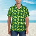 thumbnail image 4 of Fotbe Tennis Balls Hawaiian Shirt for Men Unisex Summer Beach Casual Short Sleeve Cotton Linen Button Down Shirts-X-Large, 4 of 9