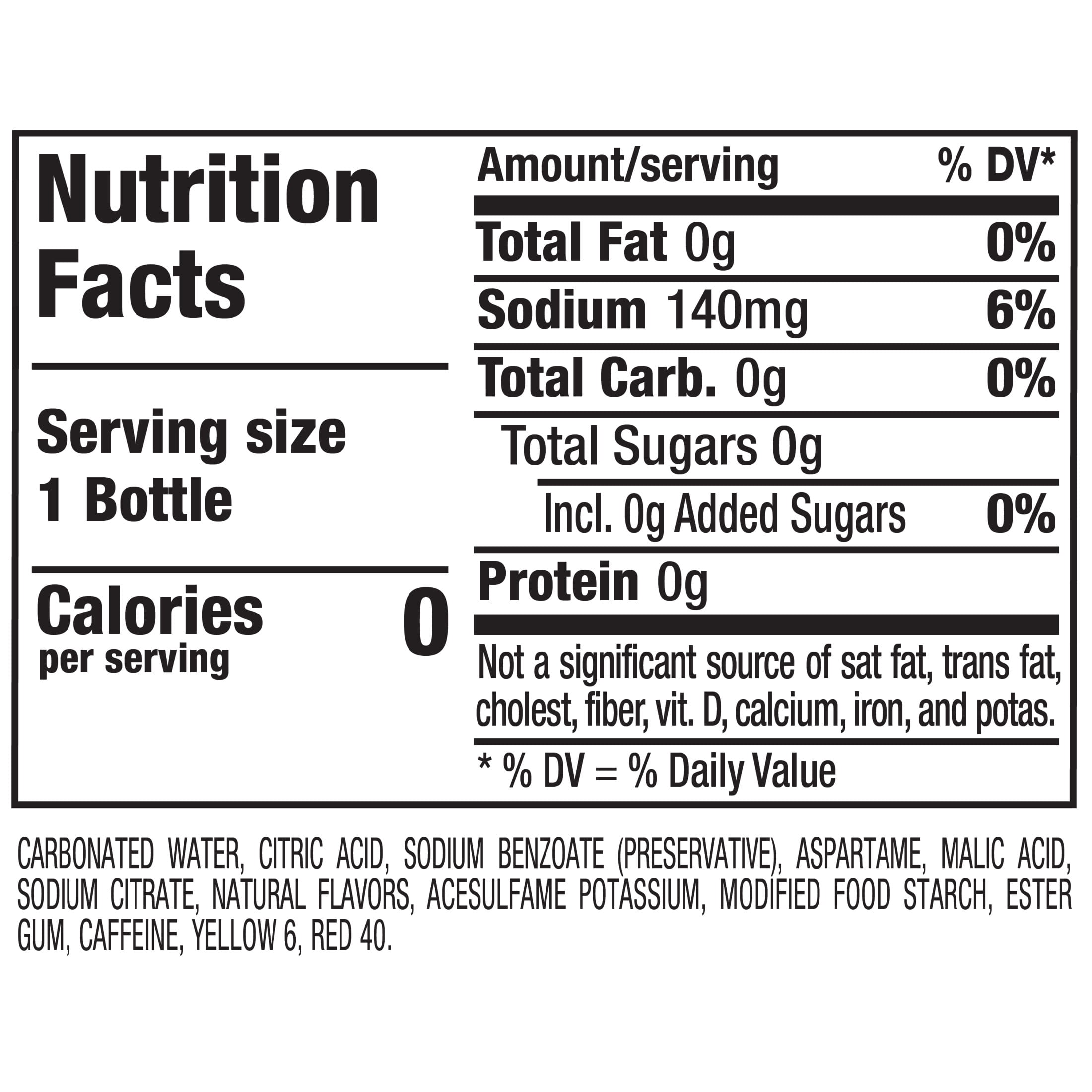 Sunkist Zero Sugar Orange Soda, 20 fl oz Bottle