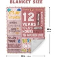 thumbnail image 2 of 12th Birthday Gifts for Girls,Happy 12th Birthday Blanket,12 Year Old Girls Boy Gift Ideas,12th Birthday Decorations Throw Blanket for Teen Daughter Granddaughter Sister Niece 50"x60", 2 of 6