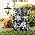 thumbnail image 3 of Black Christmas Snowflake Pattern Fall Garden Flags 12.5"x18" Double Side,Small Yard Flags for Outside,Outdoor Fall Decor,Autumn Funny Garden Flag Yard Decoration, 3 of 4