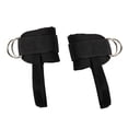 thumbnail image 1 of 2 piezas Máquina de cable Correas de tobillo contra el tobillo Correa de tobillo Ajuste de tobillo ajustable para gimnasio Fitness Extensión de pierna Negro, 1 of 8