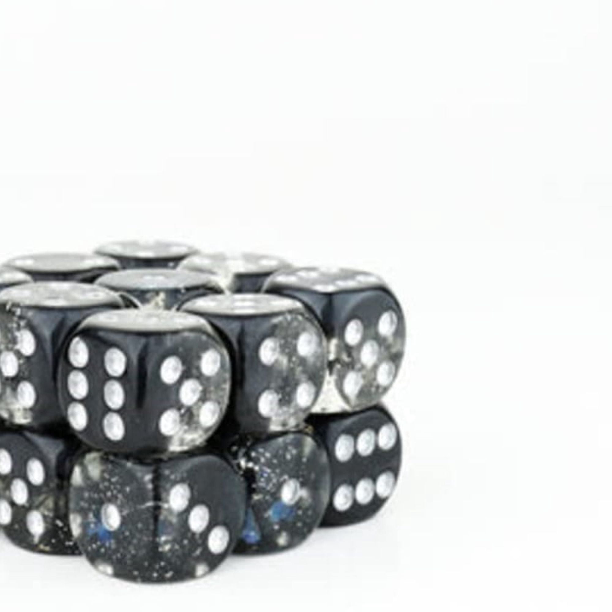 Sirius Dice 12mm d6 Clubs w/Silver (18)