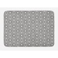 thumbnail image 1 of Grey and White Bath Mat, Oriental Folk Historic Motif with Stars Geometric, Plush Bathroom Decor Mat with Non Slip Backing, 29.5" X 17.5", Charcoal Grey White, by Ambesonne, 1 of 2