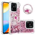 thumbnail image 1 of Funda para Xiaomi Redmi 10C con Brillo Líquido Flotante, Purpurina, Parachoques y Anillo Giratorio Soporte, 1 of 5