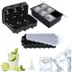 thumbnail image 1 of 3PCS Bandejas de Cubitos de Hielo, Moldes Grandes de Silicona con Tapas Extraíbles Antigoteo, Incluye embudos, sin BPA Ideales para Bebidas Heladas de Frutas, 1 of 4