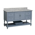 thumbnail image 5 of Beverly 60" Single Bathroom Vanity with Powder Blue Cabinet and Carrara Marble Top, 5 of 6