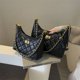 thumbnail image 3 of Bolso pequeño con bordado de diamantes para mujer, nuevo y popular bolso bandolera combinable de alta gama, bolso de hombro tipo dumpling debajo del brazo, 2025, 3 of 4