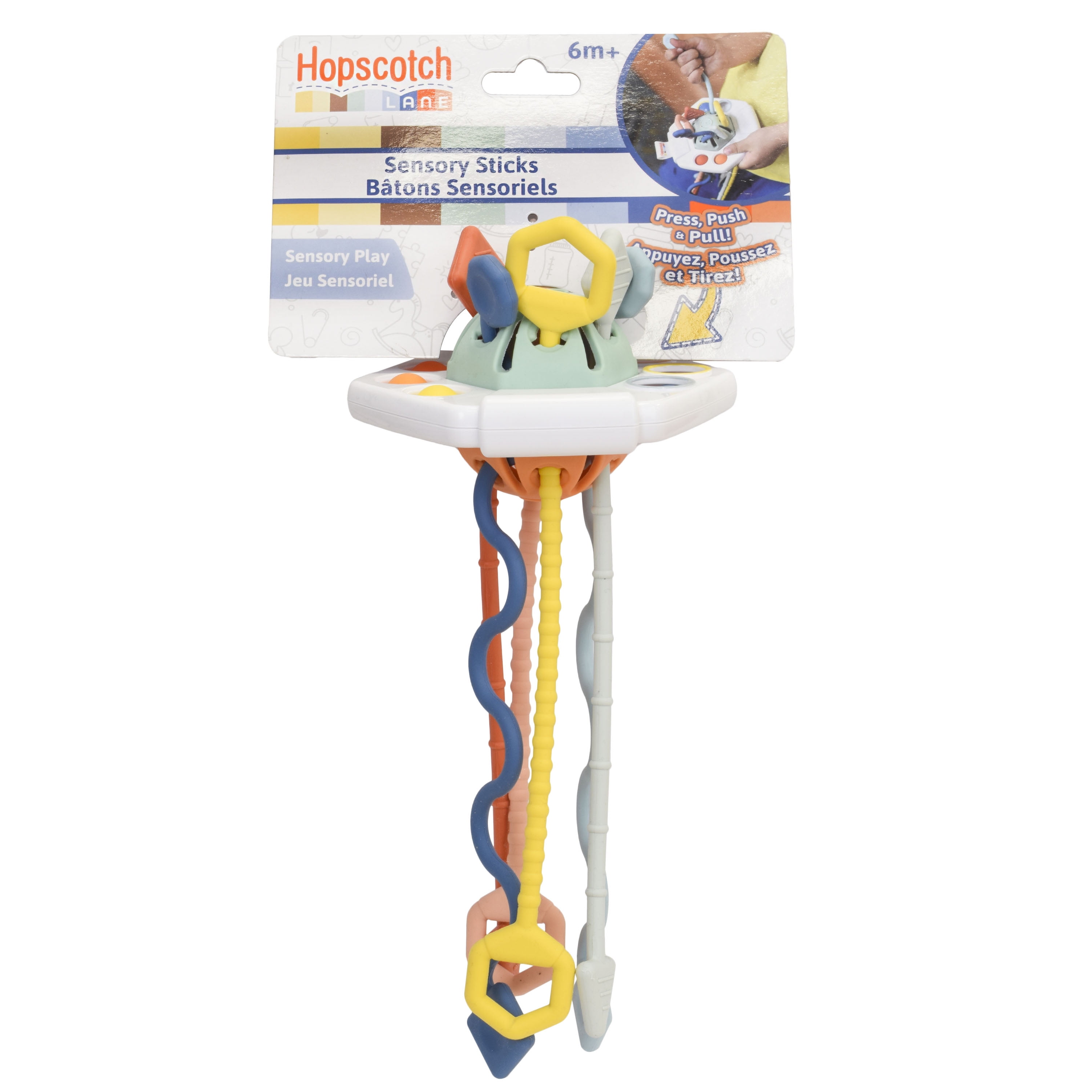 Hopscotch Lane Sensory Sticks – Silicone Ropes Activity Toy for Babies & Toddler 6 Months and Older