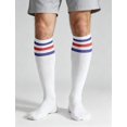 thumbnail image 2 of DOVACKA 1/3-Pack Retro Striped Knee High Tube Socks, Long Socks for Men Women, 2 of 6