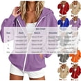 thumbnail image 3 of Women's Zip Up Hoodies Casual Long Sleeve Sweatshirts Fall Track Jackets Long Sleeve Solid Color Jacket, Zipper Jackets with Pockets, Loose Fit Sweatshirt, Fall Hoodie for Ladies, Fashion Clothes, 3 of 7