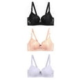 thumbnail image 3 of Bralettes for Women Plus Size Pullover Bra Feature V-Neck Bralette Bra Style W-1016 black M, 3 of 3