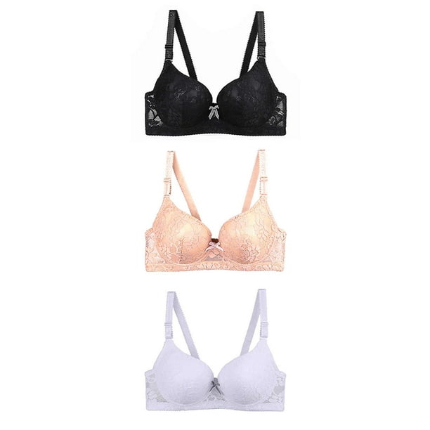 Jienlioq Women'S Underwear Sagging, Collar, and Sexy Bra with Lace Thin  Large Soft Steel Ring Women'S Daily 3Pc Bra 