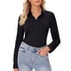 thumbnail image 1 of Camisa con botones Siliteelon para mujer de manga larga, color negro, 1 of 9