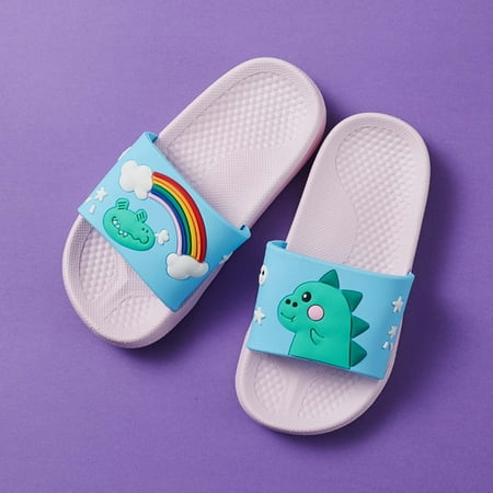 

Levmjia Girls Shoes Slippers Sandals Clearance Summer Toddler Dinosaur Slide Sandals Anti-Slip Beach Water Shoes Pool Home Slippers