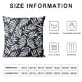 thumbnail image 6 of CMMY Leaf Art Pattern Throw Pillow Covers for Couch Bed Sofa Living Room Leaves Cushion Cases Soft Decorative Art Home Decor Set of 2 Navy Blue White, 6 of 6
