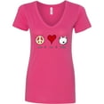 thumbnail image 3 of Inktastic Peace Love Westies Women's V-Neck T-Shirt, 3 of 5