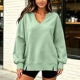 thumbnail image 5 of Horkkom Sweatshirt for Women V Neck Long Sleeve Pullover Sweatshirts Soft Comfy Oversized Sweatshirt, S-2XL, 5 of 7