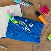 ZIPIT Monster Large Pencil Case, Blue Pencil Pouch