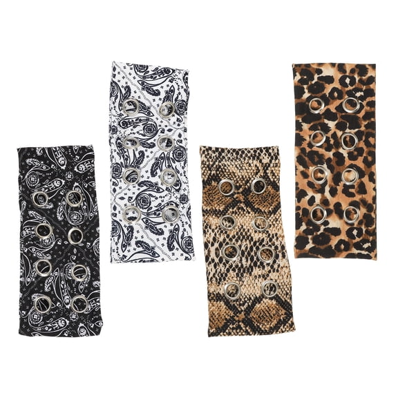 1 Set Wide Elastic Hair Bands with Hollow Out Eyelets Stretch Headwear for Women Edgy Streetwear Accessories