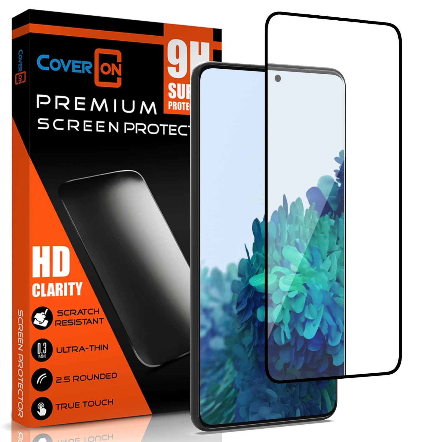 Coveron For Samsung Galaxy S21 5g Screen Protector Tempered Glass Full Coverage 9h Scratch Resistant Hd Clear Not Support Finger Scan Walmart Com