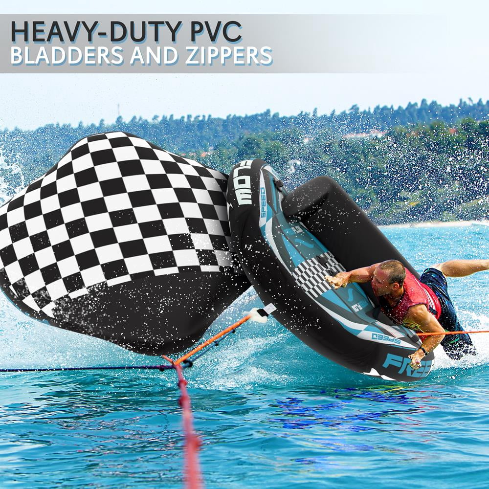 SereneLife SLTOWBL20 - Heavy-Duty Inflatable Towable Booster Tube - Sports Towable Front Tow Point Inflatable Raft, Heavy Gauge & Durable Build, Inflatable Float Tube