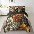 thumbnail image 2 of Homewish Boys Girls Chic Floral Flowers Bedding Comforter Set 7 Pieces,Luxury Exotic Style Full Bedding Set Lightweight,Vintage Retro Aesthetic Fitted Sheet Flat Sheet,Super Cozy Room Decor, 2 of 8