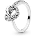 thumbnail image 1 of Anillo Pandora Corazones Anudados Brillantes Original 198086Cz | Talle 52 | Joyería De Lujo Para Mujer | Ideal Para Regalo Elegante | Compatible Con Charms Pandora, 1 of 5