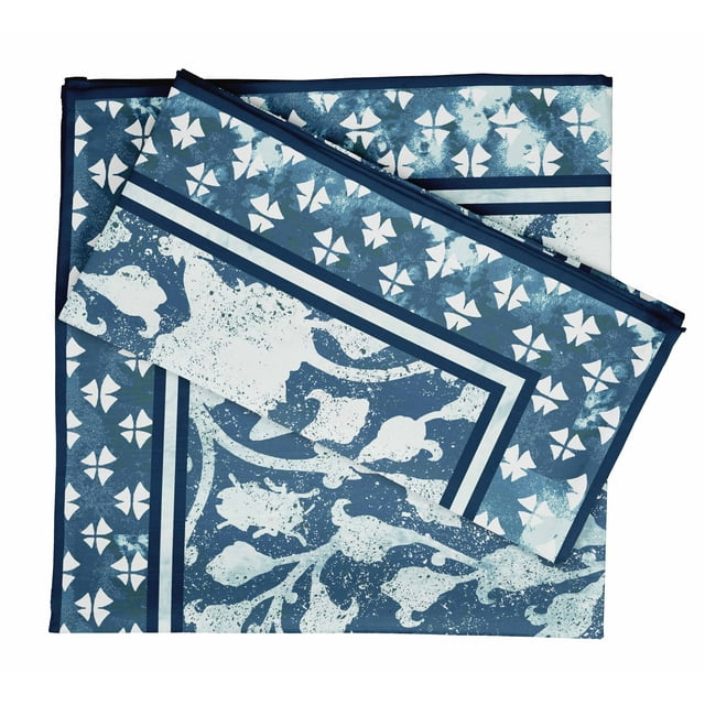 Vargottam Luxury Collection Dinner Table Linen Dcor Cotton Napkin Printed Fabric Reusable Napkins Set Of 4, 20 X 20 - Asian Batik