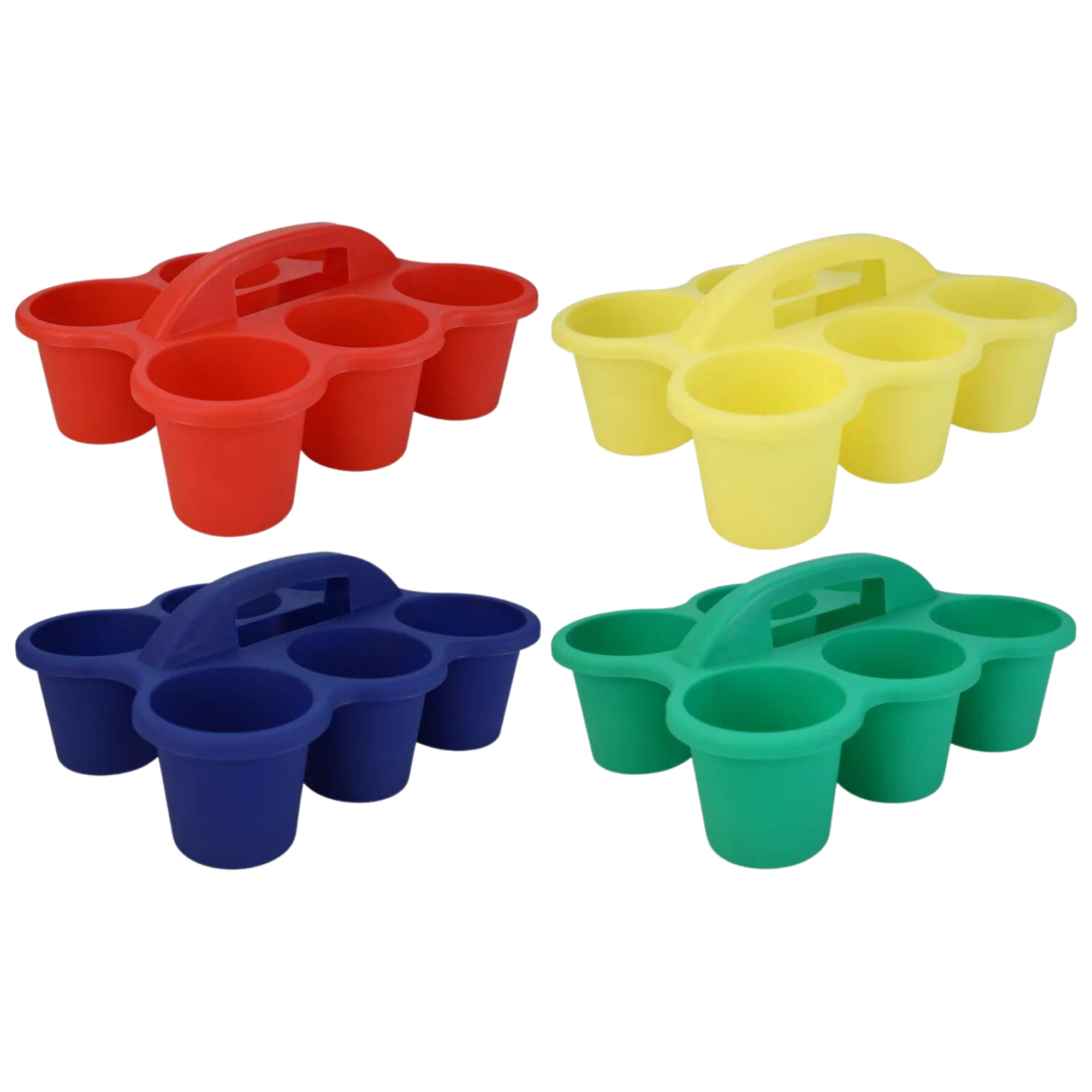 A1 6-Hole Cup Caddies with Handle, Assorted Colors, Portable School ...
