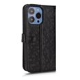 thumbnail image 3 of SaniMore Wallet Case for iPhone 14 Pro 6.1" 2022, Glitter PU Leather Case Polka Dot Card Slots Cash Pocket Kickstand Removeable Wrist Strip Magnetic Clasp All-around Protective Case, Black, 3 of 12