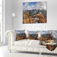 thumbnail image 2 of Designart Mountains with Sun at Vratna Valley - Landscape Printed Throw Pillow - 16x16, 2 of 4