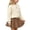 Q200 Beige, variant on Mifsaly Toddler Girls 2 Piece Knit Outfit Set Cable Knit Crew Neck Sweater with Floral Applique and Knit A-Line Skirts