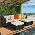 thumbnail image 5 of Costway 5PCS Patio Rattan Furniture Set Ottoman Table, 5 of 12