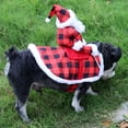 thumbnail image 7 of Pet Christmas Santa Costume Funny Holiday Party Cosplay Outfit for Dogs Cats and All Breeds Red L, 7 of 7