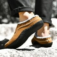 thumbnail image 6 of Men's House Slippers Cozy Moccassin Slippers Non-Slip Warm Suede House Shoes Soft Comfy Bedroom Slippers, 6 of 7