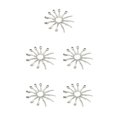thumbnail image 2 of serony 12 Pcs Miniature Plates Realistic Elegant Appearance Fork Exquisite Tableware Model Minihouse Accessories Meaningful Gift A-silver 5Set, 2 of 6