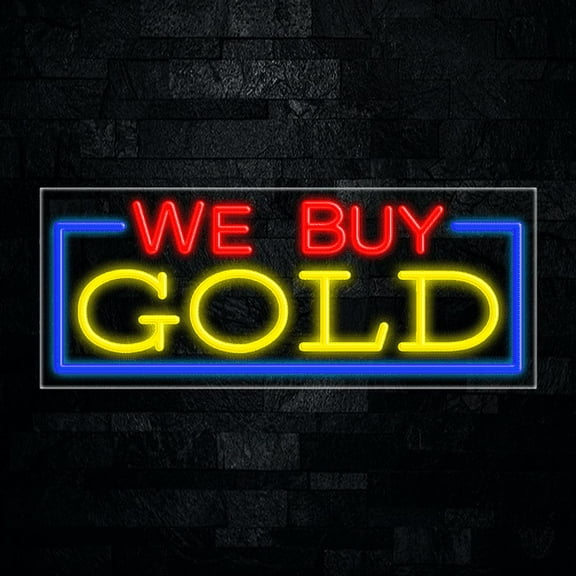 We Buy Gold-LED Neon Sign 30"L x 12"H #31196