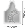 thumbnail image 2 of Sunflower Cow Ear Tag Silicone Mold  Size 4" Wide x 3" Long x 1" Deep  Sunflower Cow Ear Tag Design for Freshie, Soap, Resin, Candles, 2 of 3