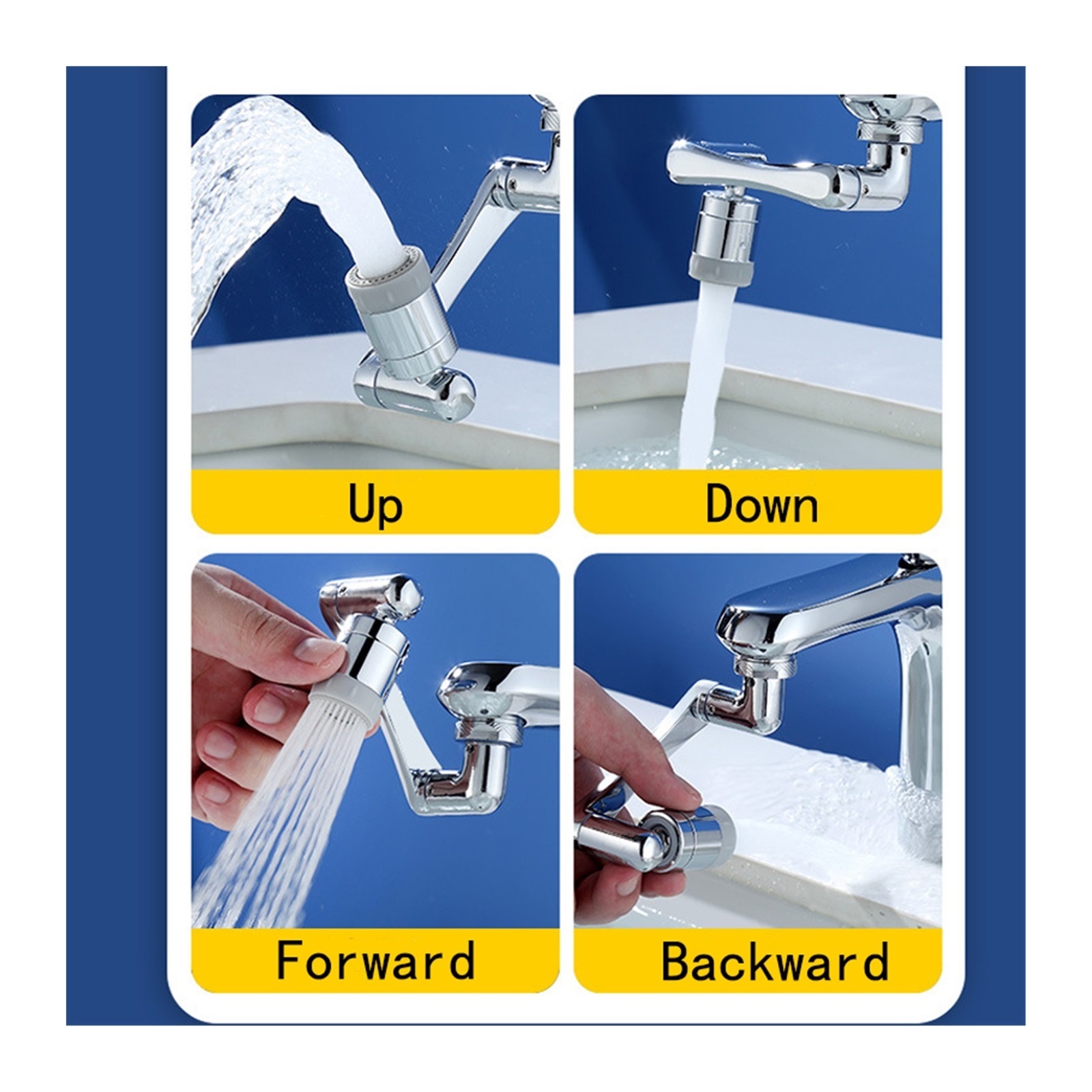 Universal 1080 Degree Rotatable Faucet Aerator Extender Plastic Splash Filter Faucets Bubbler Nozzle Robotic Arm 2 Modes Faucet ,Water Saving