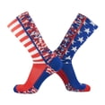thumbnail image 4 of TCK Elite USA Flag Digital Camo Mis-Match Red White Blue Crew Socks, 4 of 5