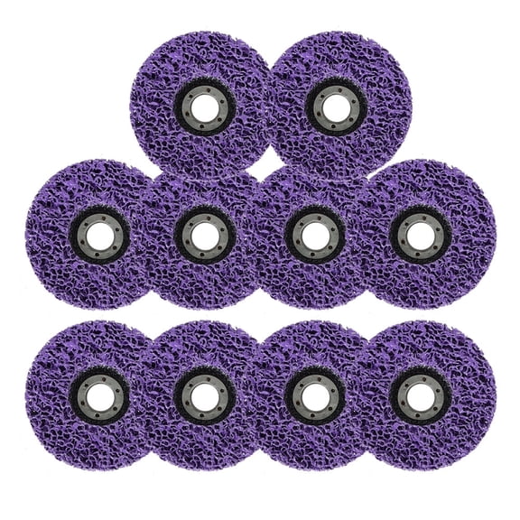 findmall 10 Pack 4-1/2" x 7/8" Strip Discs Stripping Wheel For Angle Grinders Purple