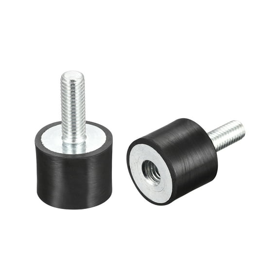 Goma Soportes 2uds M8 Macho/Hembra Vibraciones Aislador Impacto Absorbedor D25mmxH20mm, para Garaje Motor Aire Compresor Coche Barco Bobinas