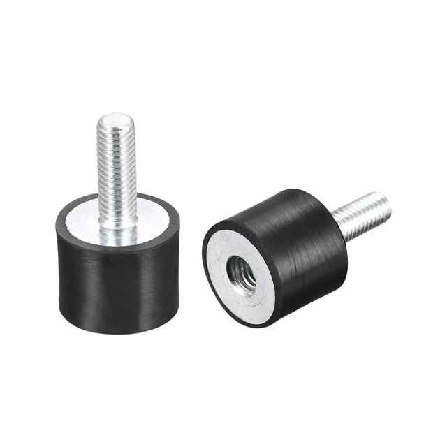 Goma Soportes 2uds M8 Macho/Hembra Vibraciones Aislador Impacto Absorbedor D25mmxH20mm, para Garaje Motor Aire Compresor Coche Barco Bobinas