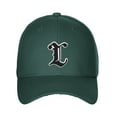 thumbnail image 2 of Daxton Structured Baseball Hat Cap Old English A to Z Letter Number Initial-Hunter, Letter L, 2 of 3