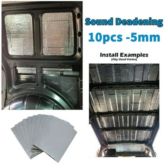 10 Sheets Sound Deadener Heat Insulation Mat Car Van Sound Proofing Deadening Auto Hood Engine Noise Insulation Mat 250X180mm