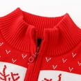 thumbnail image 5 of Ulitacool Sweater For Boys Toddler Winter Long Sleeve Cartoon Knit Sweater Warm Sweater For Children Crewneck Tops Cute Clohes Red 12-18 Months, 5 of 8