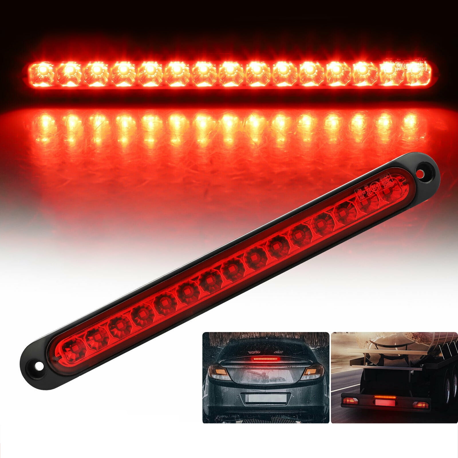 LED 3rd Brake Light For Lincoln MKX 2016 2018 | Direct OEM Replacement High Mount Stop Lamp | Red Lens, Easy Plug & Play Install - View #7
